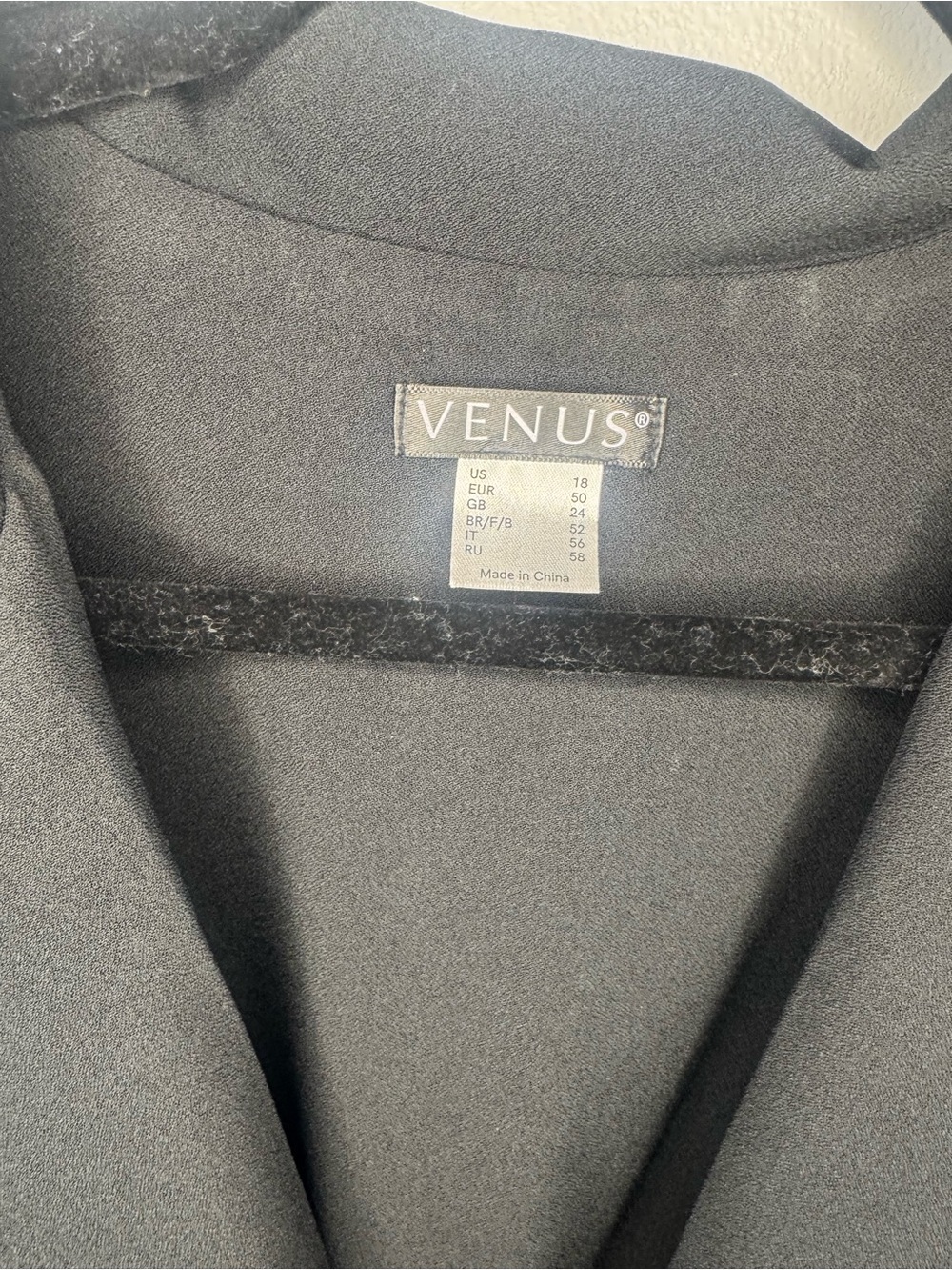 VENUS Black Longline Blazer Duster Jacket Womens 18 Corset Lace Back Hook & Eye - Picture 2 of 8